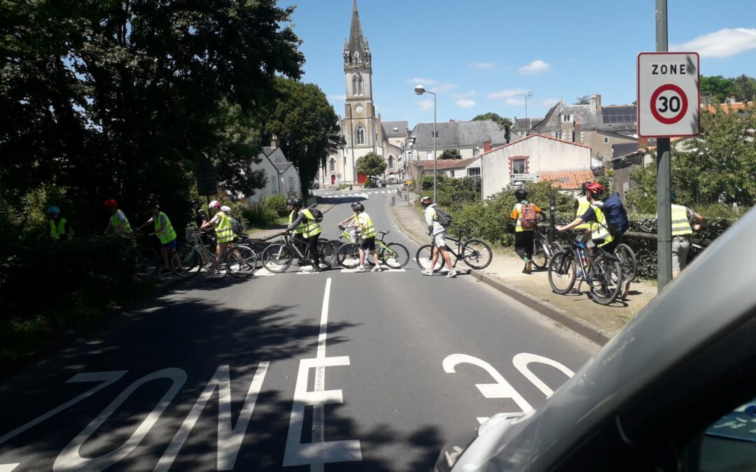 Les 4B en sortie vélo au lac de Oudon